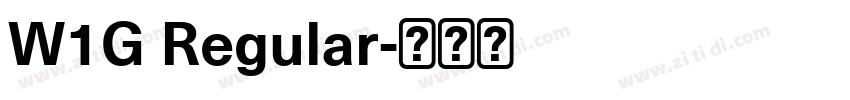 W1G Regular字体转换